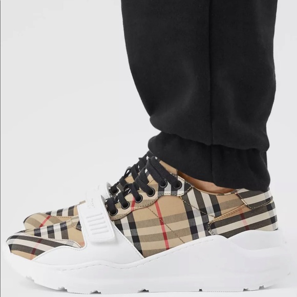 BURBERRY | Vintage Check Cotton Sneakers - Picture 3 of 3